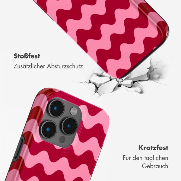 Selencia Vivid Tough Back Cover mit MagSafe für das iPhone 15 Pro Max - Wave Vibes Lipstick