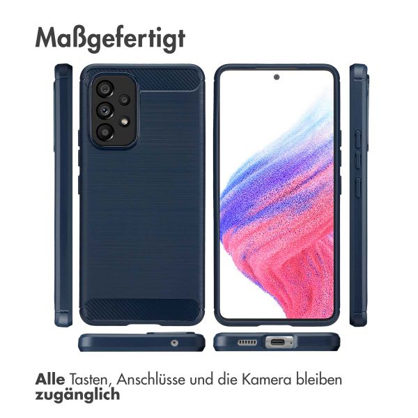 imoshion Brushed Back Cover Samsung Galaxy A53 - Dunkelblau