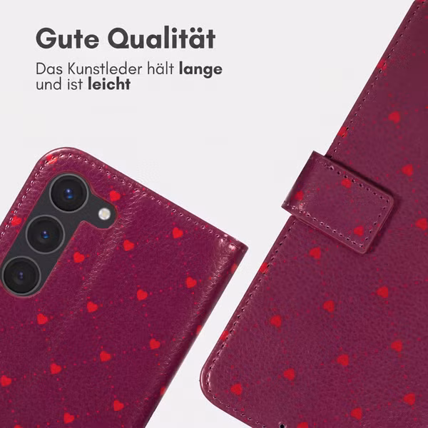 imoshion Design Klapphülle Samsung Galaxy S23 - Crush Check Coral Dust