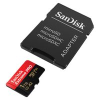 SanDisk microSD Extreme PRO - 1TB - Inklusive SD-Adapter und RescuePro Deluxe - UHS-I/U3/Full HD/4K UHD