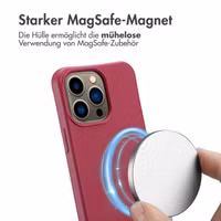imoshion Color Backcover mit abnehmbarem Handykette und MagSafe Apple iPhone 13 Pro - Raspberry