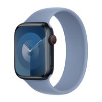 Apple Silikon Solo Loop für  Apple Watch Series 1 - 9 / SE (38/40/41 mm) | Series 10 / 11 (42 mm) - Größe 4 - Winter Blue
