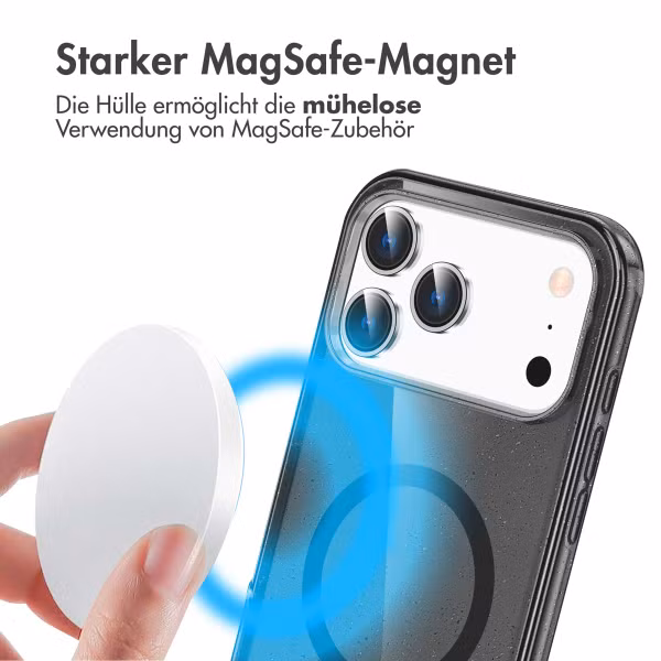 imoshion Sparkle Back Cover mit MagSafe Apple iPhone 17 Pro Max - Schwarz
