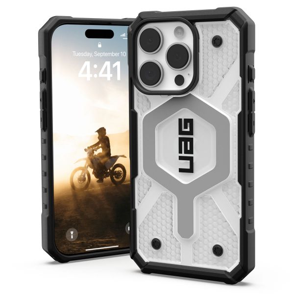 UAG Pathfinder Case MagSafe für das iPhone 16 Pro - Ice