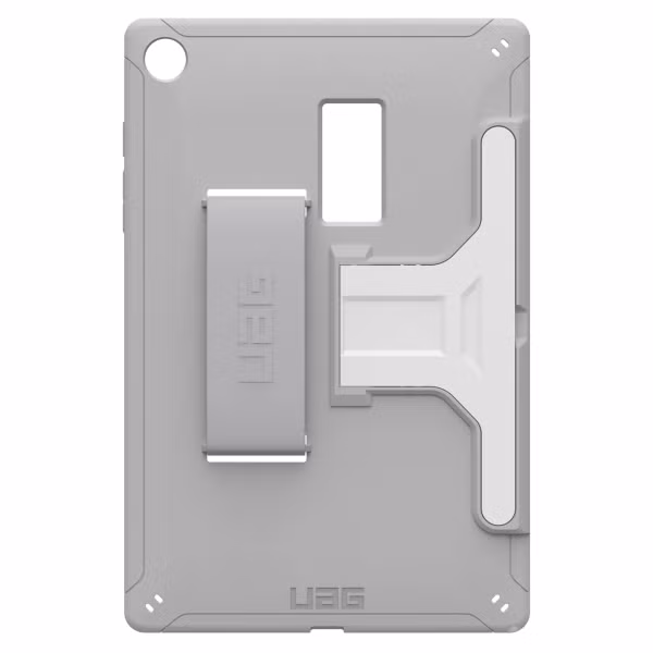 UAG Scout Healthcare backcover mit Ständer und Strap Samsung Galaxy Tab A9 Plus - Weiß / Grau