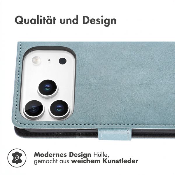 imoshion Luxuriöse Klapphülle Apple iPhone 18 Pro / 17 Pro - Hellblau