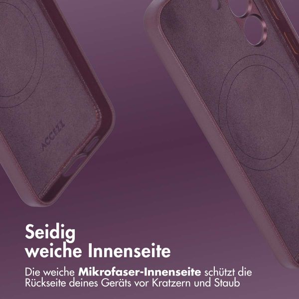 Accezz MagSafe Leather Backcover für das Samsung Galaxy S24 - Heath Purple