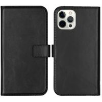 Selencia Echtleder Klapphülle iPhone 12 Pro Max - Schwarz