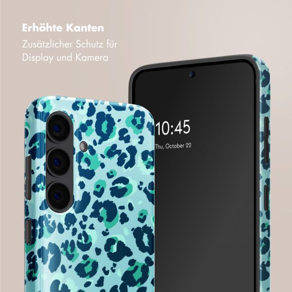 Selencia Vivid Tough Back Cover für das Samsung Galaxy S24 - Wild Spots Light Blue