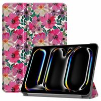 imoshion Design Trifold Klapphülle für das iPad Pro 11 (2024) M4 - Floral Watercolor