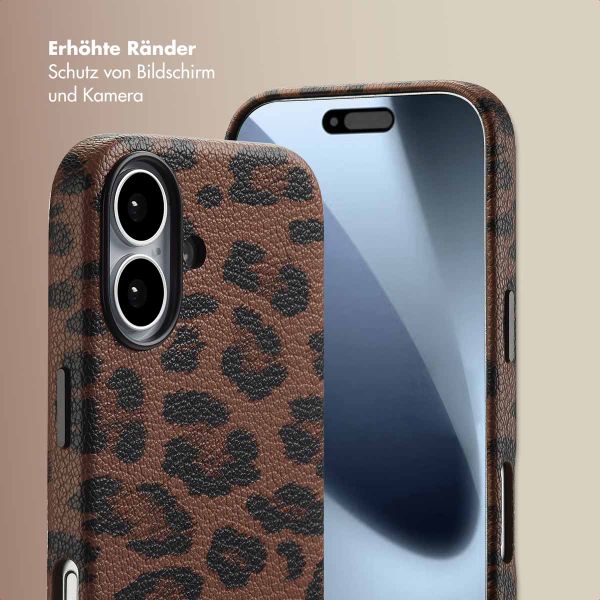 Selencia Sabi Backcover Leopardenmuster mit MagSafe Apple iPhone 17 - Mocha Brown
