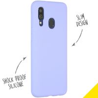Accezz Liquid Silikoncase Samsung Galaxy A40 - Violett