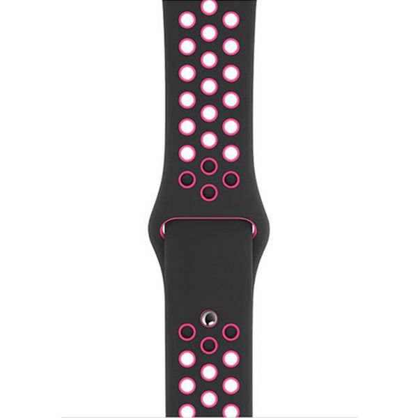 Apple Nike Sport Armband für das  Apple Watch Series 1 t/m 11 / SE / Ultra (44/45/46/49 mm) - Black / Pink Blast