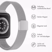 imoshion Mailandisches schlankes Armband für das  Apple Watch Series 1 t/m 9 / SE (38/40/41 mm) | Series 10 / 11 (42 mm) - Silber