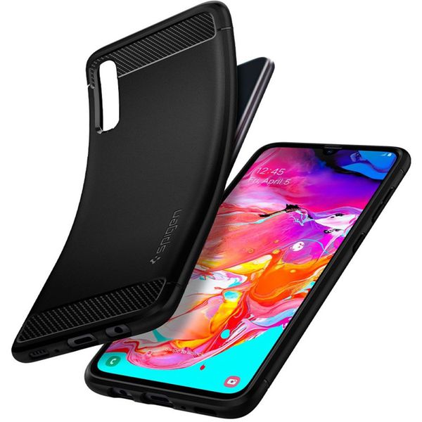 Spigen Rugged Armor Case Schwarz für Samsung Galaxy A70