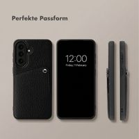 Selencia Riva Back Cover mit Kartenfach Samsung Galaxy A37 (5G) - Schwarz