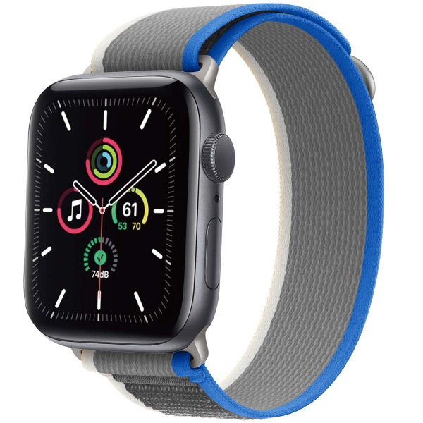 imoshion Nylon-Armband Trail für die Apple Watch Series 1-9 / SE - 38/40/41 mm / Series 10 - 42 mm - Blue Grey