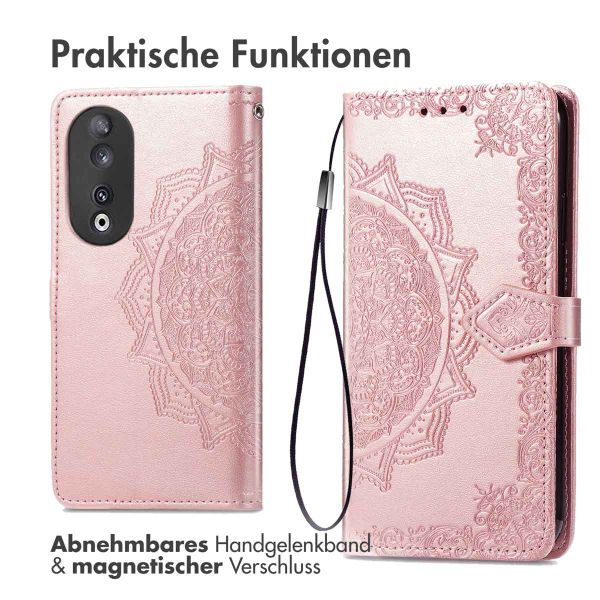 imoshion Mandala Klapphülle für das Honor 90 Pro - Rose Gold