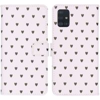 imoshion Design TPU Klapphülle Samsung Galaxy A51 - Hearts Allover White