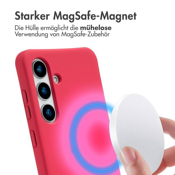 imoshion Color Backcover mit abnehmbarem Handykette und MagSafe Samsung Galaxy S24 / S25 - Red Raspberry