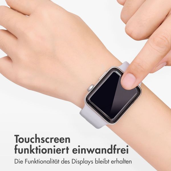 Accezz 2x Displayschutzfolie mit Applikator für die Apple Watch Series 4-6 / SE - 40 mm