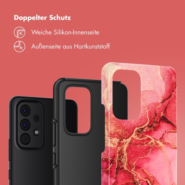 Selencia Vivid Tough Back Cover für das Samsung Galaxy A53 - Rosy Marble