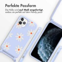 imoshion Silikonhülle design mit Band für das iPhone 11 Pro - Lila Flower Distance