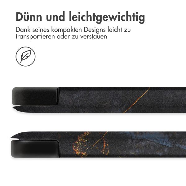 imoshion Design Trifold Klaphülle Apple iPad Mini 7 (2024) / iPad Mini 6 (2021) - Black Marble