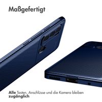 imoshion Carbon-Hülle für das Motorola Moto G60 - Blau