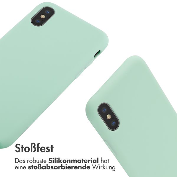 imoshion Silikonhülle mit Band für das iPhone X / Xs - Mintgrün