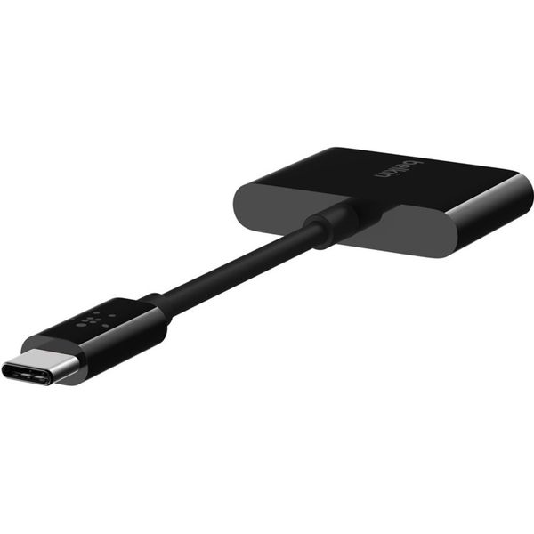 Belkin RockStar Adapter USB-C Charge + 3,5 mm Audio - Schwarz