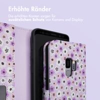 imoshion ﻿Design Klapphülle für das Samsung Galaxy S9 - Purple Flowers