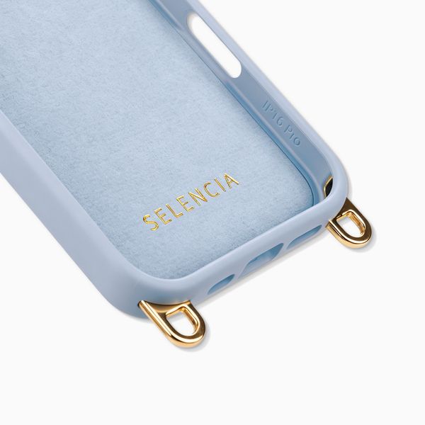 Selencia Rivièra Backcover mit MagSafe mit abnehmbaren Haken Apple iPhone 16 Pro - Powder Blue