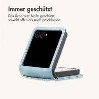 imoshion Luxuriöse Klapphülle Samsung Galaxy Z Flip 8 - Hellblau