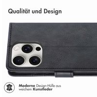 imoshion Luxuriöse Klapphülle für das Apple iPhone 16 Pro Max - Schwarz