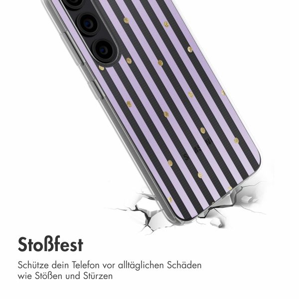 imoshion  Design Hülle für das Samsung Galaxy S23 - Sparkle Lines Lavender