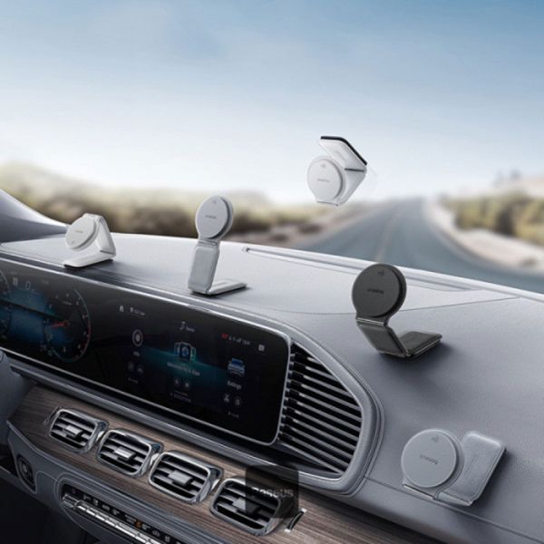 Baseus PrimeTrip Series C02 Mega Handyhalterung Auto - Magnetisch und MagSafe/Qi2 - Kabelloses Laden - Selbstklebend - Schwarz