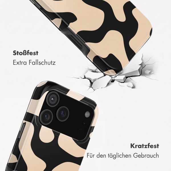 Selencia Vivid Back Cover Apple iPhone 18 Pro - Art Wave Black