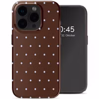 Selencia Vivid Rückabdeckung mit MagSafe Apple iPhone 15 Pro - Happy Dots Chocolate
