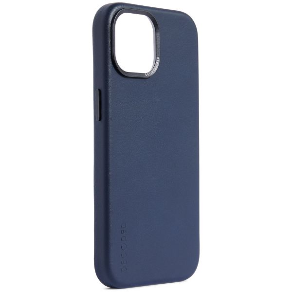 Decoded Leather Backcover MagSafe für das iPhone 15 - Navy