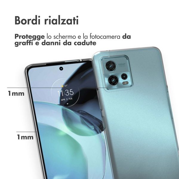Accezz Clear TPU Backcover Motorola Moto G72 - Transparent