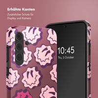 Selencia Vivid Back Cover Samsung Galaxy A55 - Wavy Smiley Pink