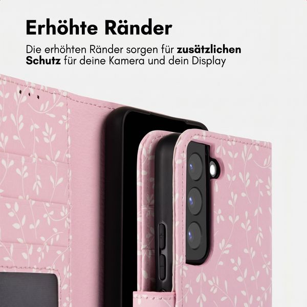 imoshion Design Klapphülle Samsung Galaxy S22 - Pink Bazaar Flowers