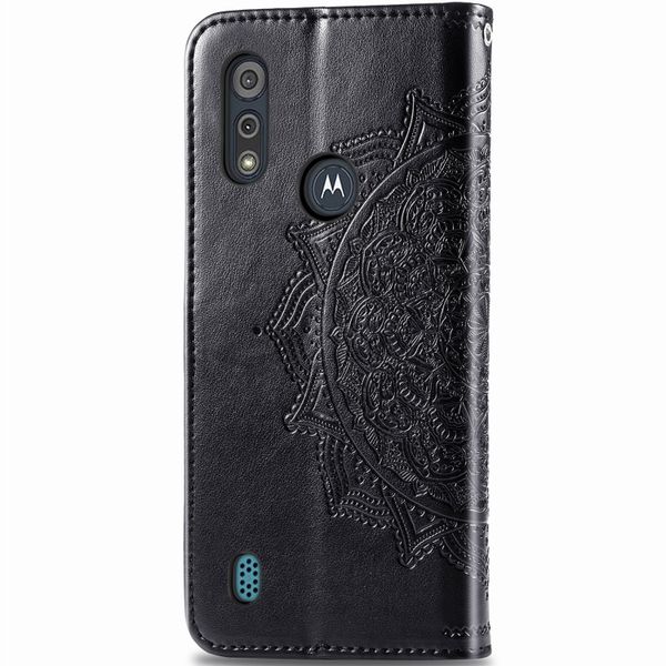Mandala Klapphülle Motorola Moto E6s - Schwarz