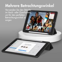 Accezz Smarte Klapphülle aus Silikon für das iPad 9 (2021) 10.2 / iPad 8 (2020) 10.2 / iPad 7 (2019) 10.2 - Schwarz