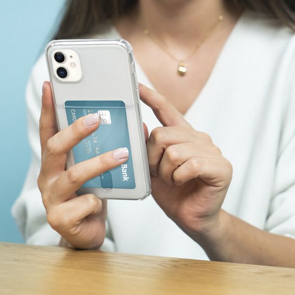 imoshion Soft Case Back Cover mit Kartenfach Samsung Galaxy S21 Plus - Transparent