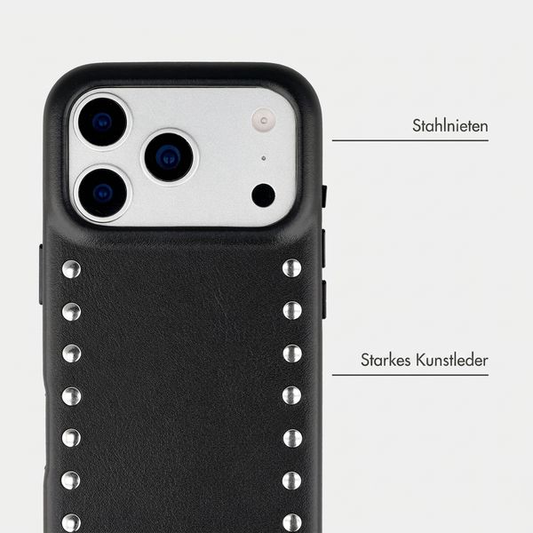 Selencia Studs Backcover mit MagSafe Apple iPhone 17 Pro - Velvet Black