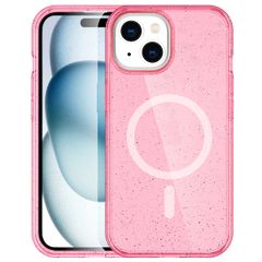 imoshion Sparkle Back Cover mit MagSafe Apple iPhone 15 - Glitzer Rosa