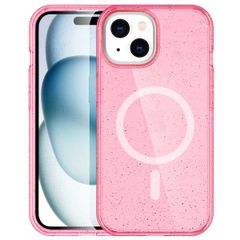 imoshion Sparkle Back Cover mit MagSafe für das iPhone 15 - Glitzer Rosa