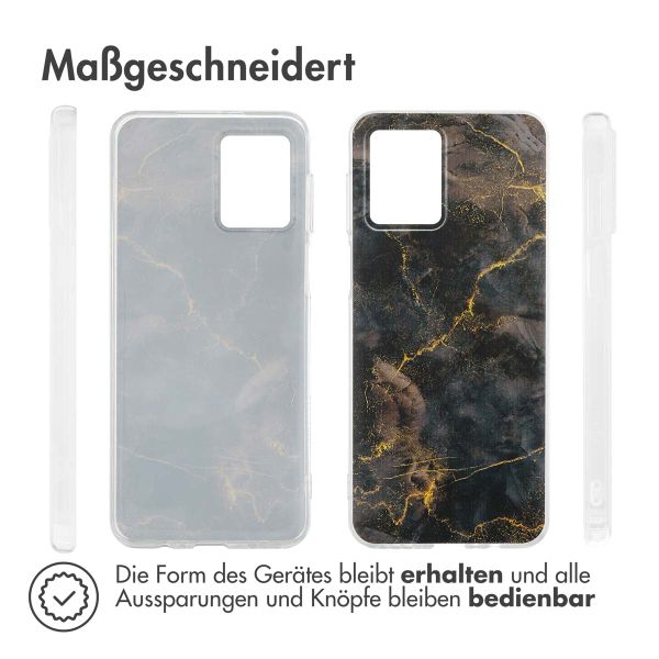 imoshion Design Hülle Motorola Moto G54 - Black Marble